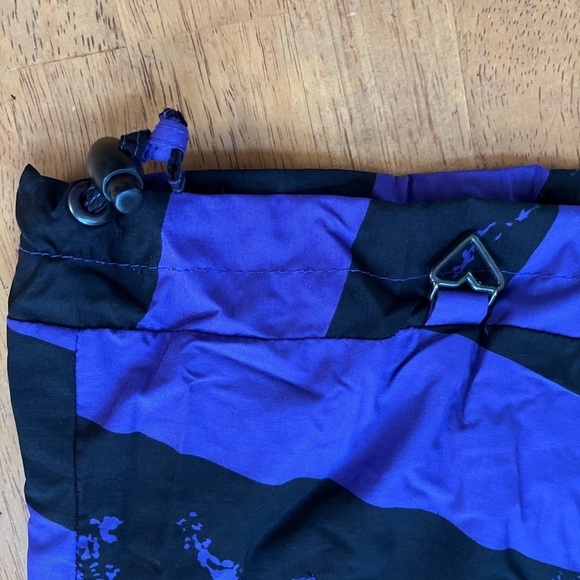 Obermeyer Purple Black Striped Popover Ski Pullover Coat with Pockets, Size S - Picture 12 of 14